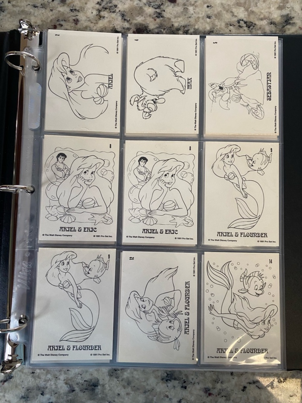 Little Mermaid and Aladdin Trading Cards (26 Cards)